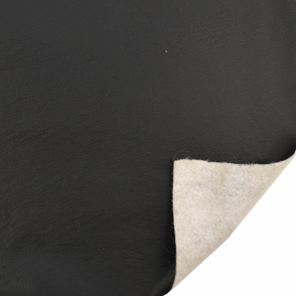 Boat Fuzzy Back Vinyl Faux Leather Black
