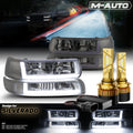 [DRL LIGHT BAR] Smoke Headlight+Bumper+6500K LED Bulbs