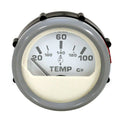 Faria Boat Temperature Gauge 2 Inch Gray White by Faria