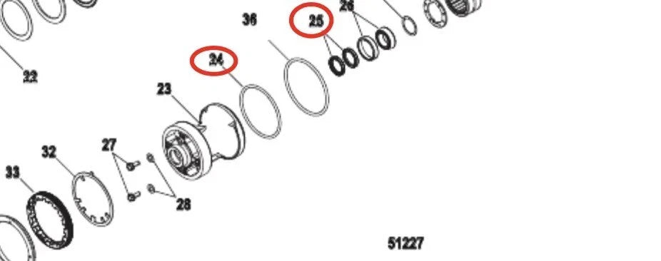 Lower Unit Oil Seal Kit – Mercury 25-60HP 4-Stroke