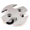Boat Round Cleat 3 3/8 Inch Zamak Chrome Plated