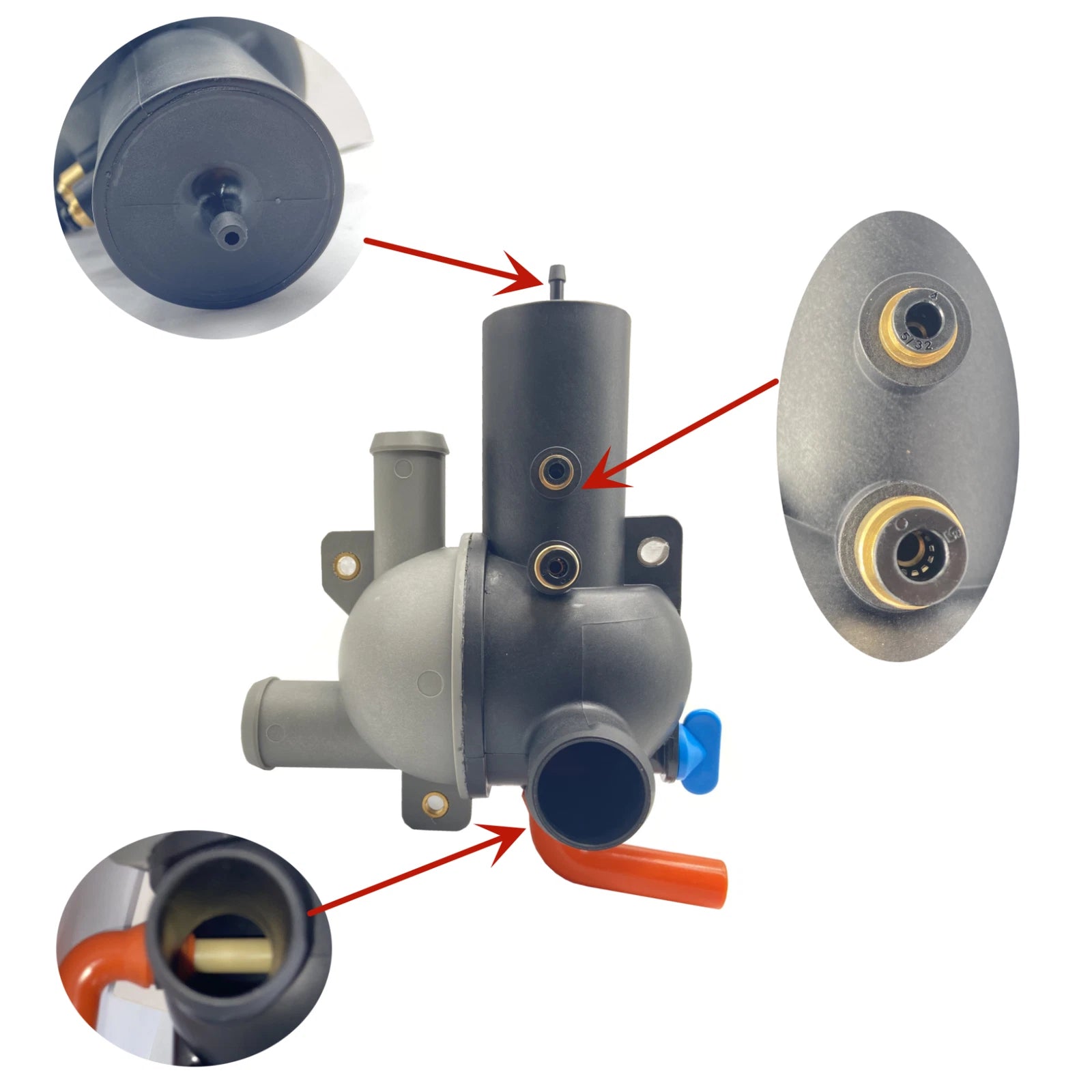 Water Distribution Housing with Air Hose for MerCruiser Inboard Models