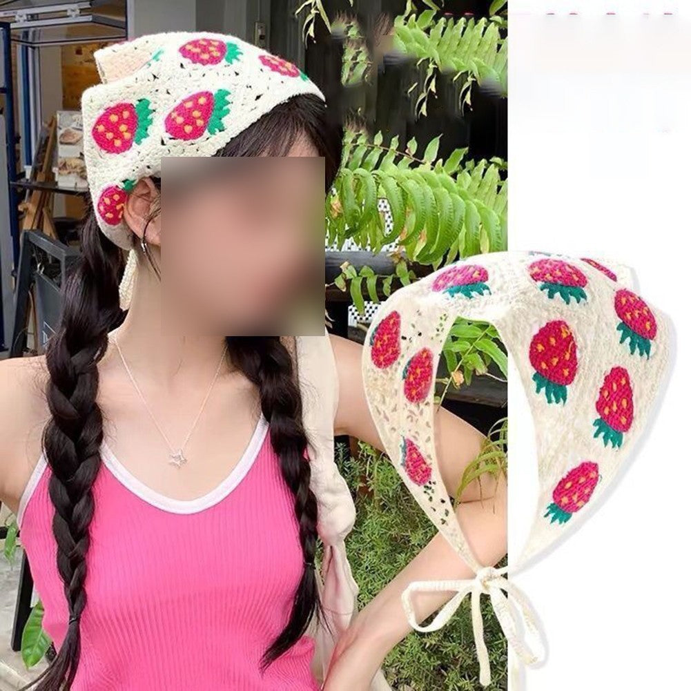 Artisan Crochet Triangle Kerchief Scarf