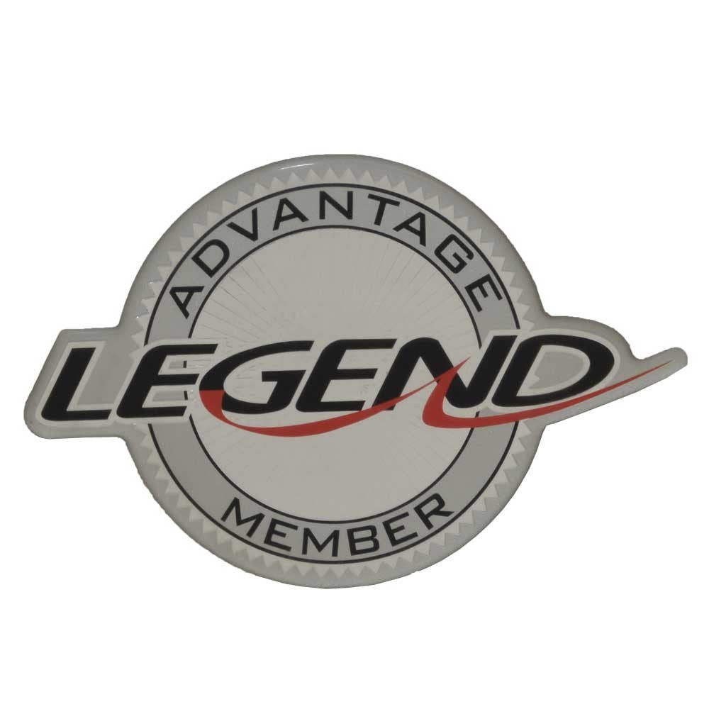Legend Bass Boat Raised Decal Advantage Member Series Silver by Legend