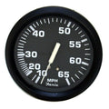 Boat Speedometer Gauge Euro Black 65 MPH by Faria