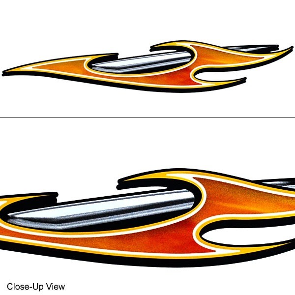 MasterCraft Boat Graphic Decal Orange Yellow Flame by MasterCraft