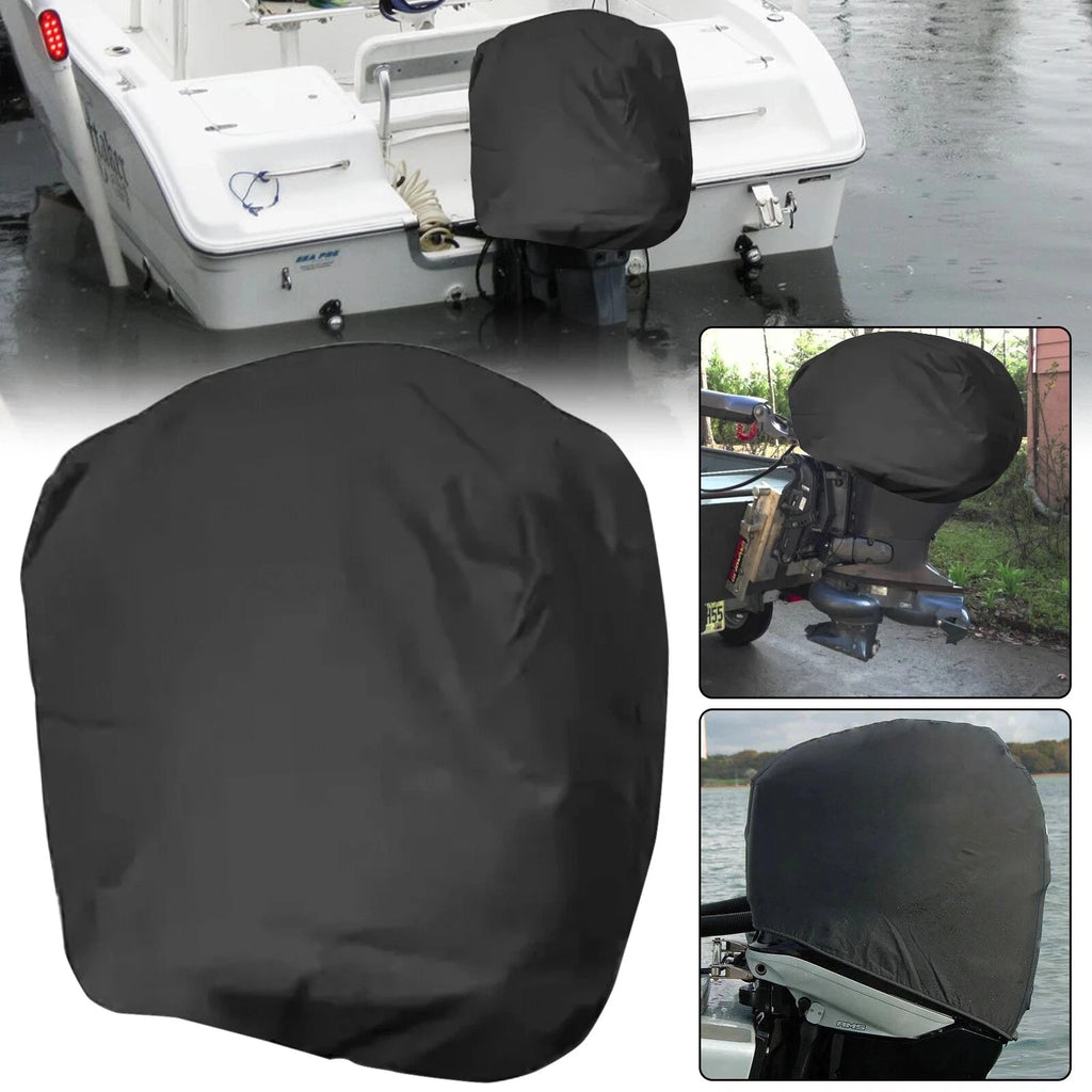 Universal Black Engine Cover for 30-60HP Outboard Motors, Trailerable