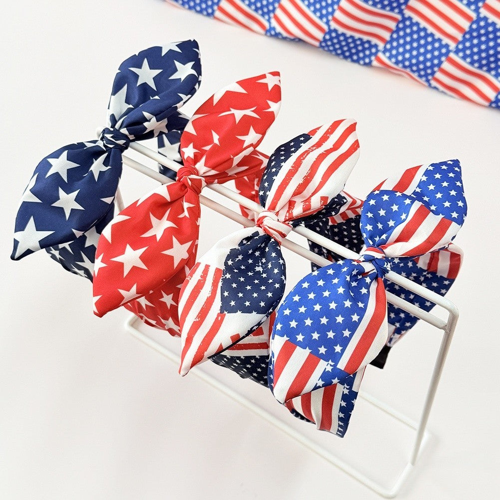Patriotic Headband with Star Stripe Design