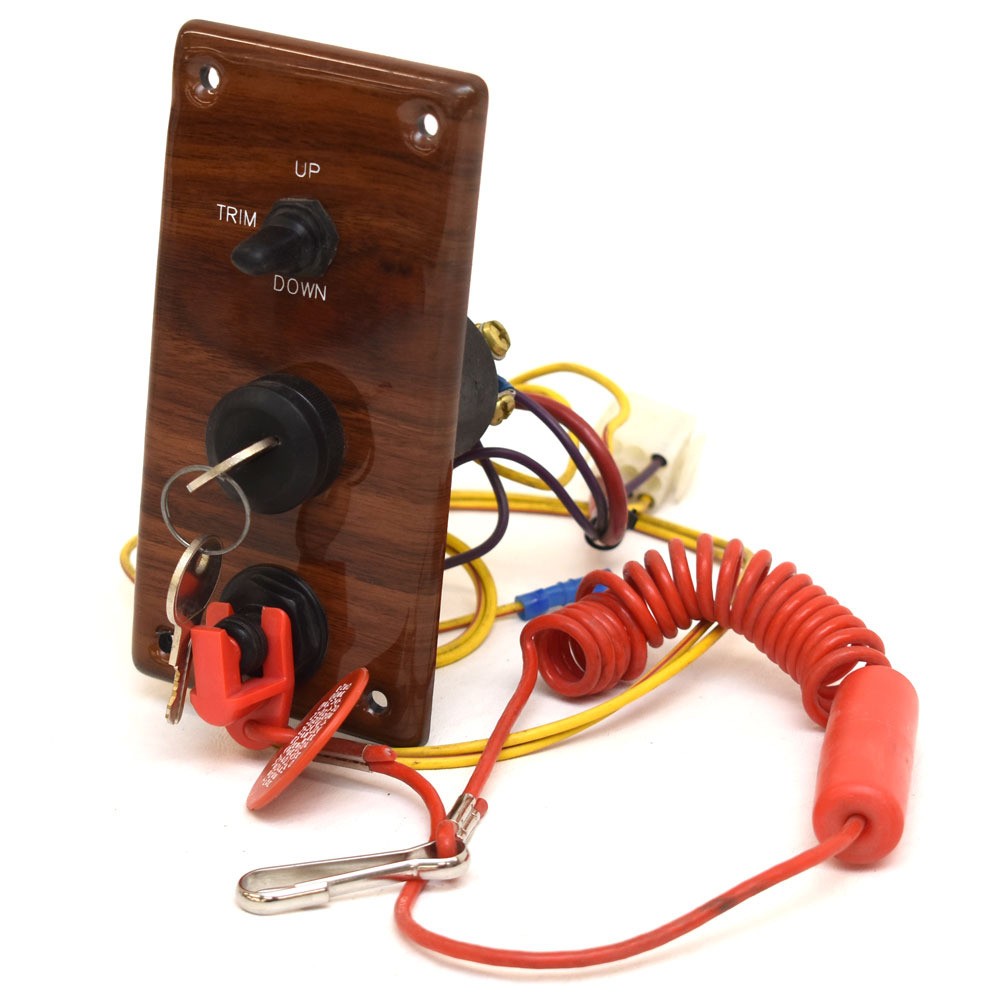 Premier Boat Ignition Switch Panel Woodgrain by Premier