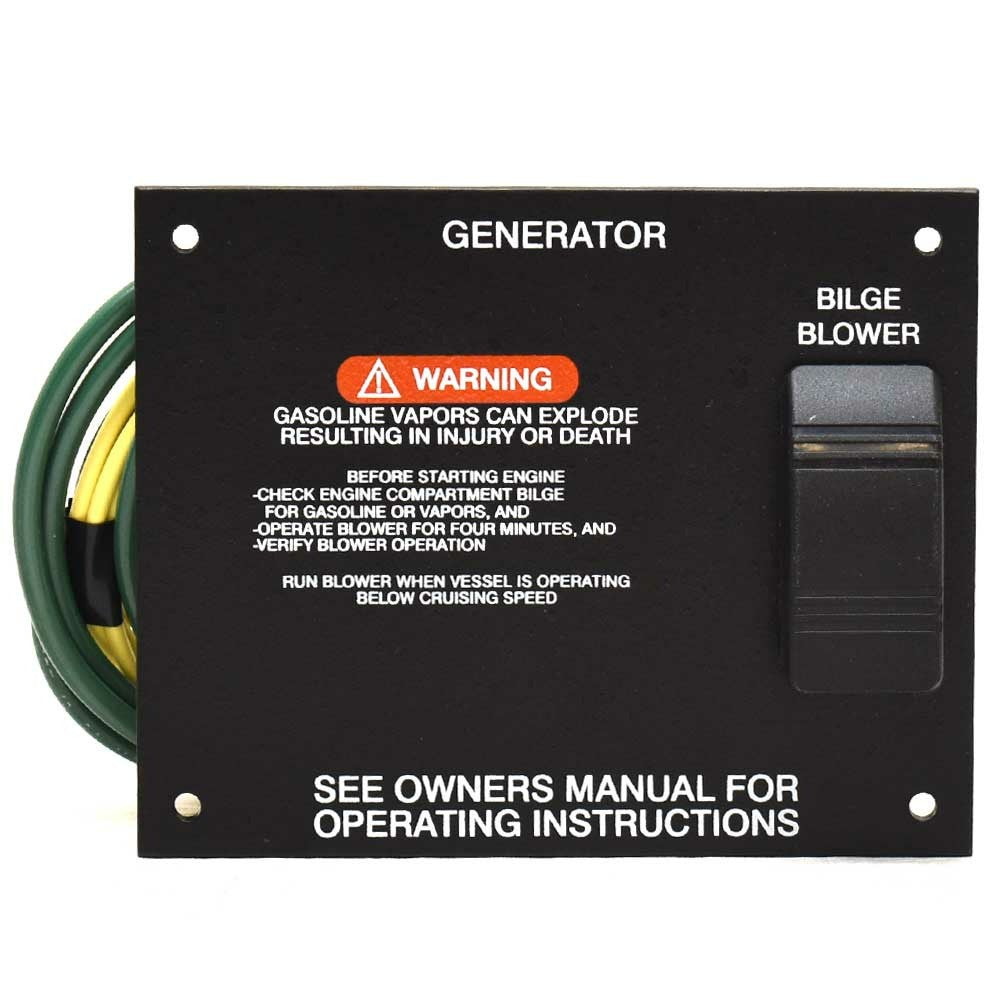 Sea Ray Boat Blower Switch Panel 2299884 Black Aluminum by Sea Ray