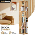 Natural Bamboo Rotatable Bookshelf