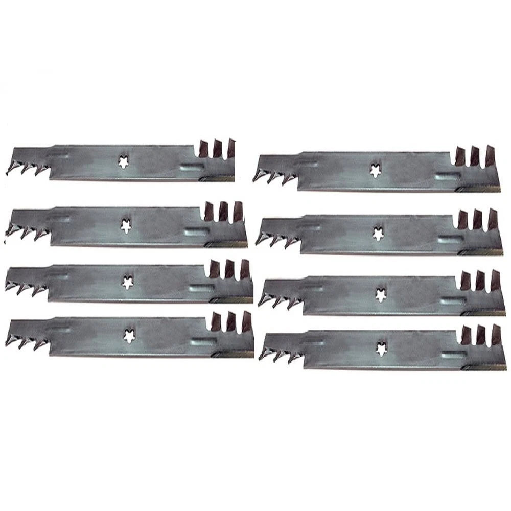 Qty 8: Toothed Mulching Blade Fits Ayp Replaces 138498-toothed
