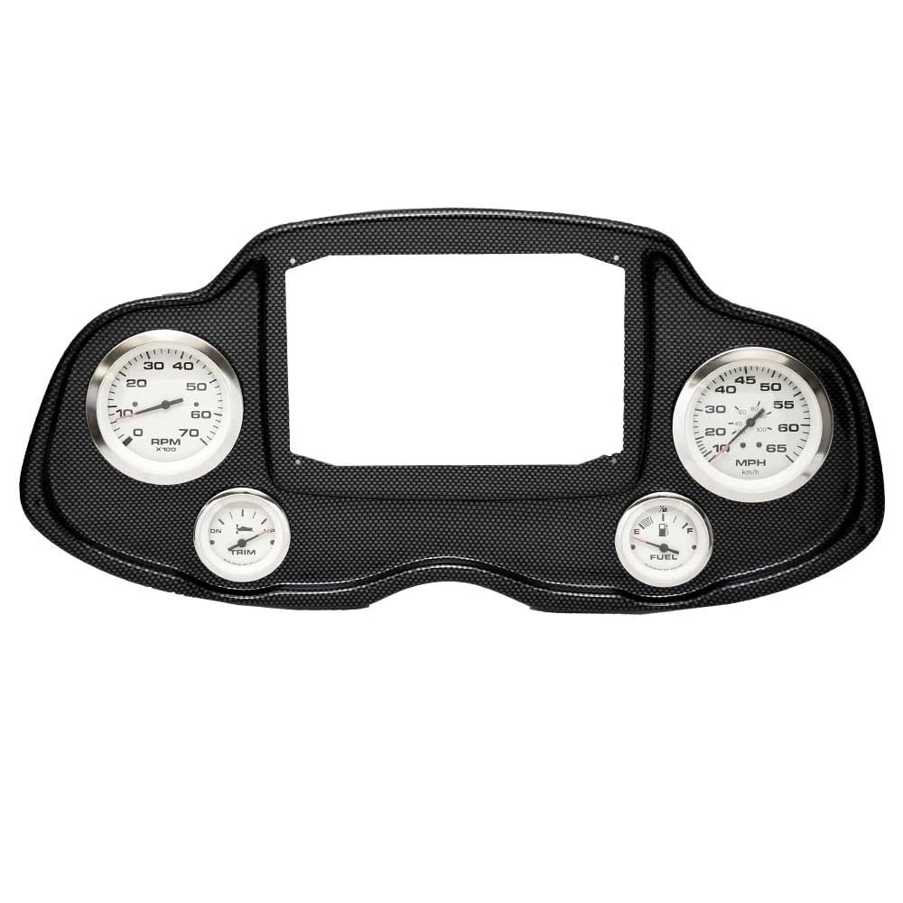 Lowe Boat Gauge Panel 2128527 | Lido Mercury Volvo Yamaha Black Silver