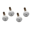 Boat Bimini Thumb Screws 3/4 Inch White Plastic Set of 4