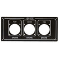Sea Ray Battery Switch Panel Black Aluminum by Sea Ray