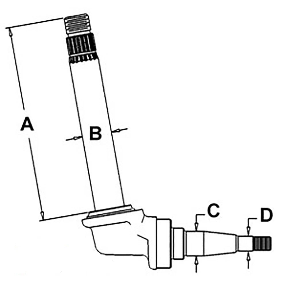 Spindle - Right Hand/left Hand Fits International 544 656 406266r92