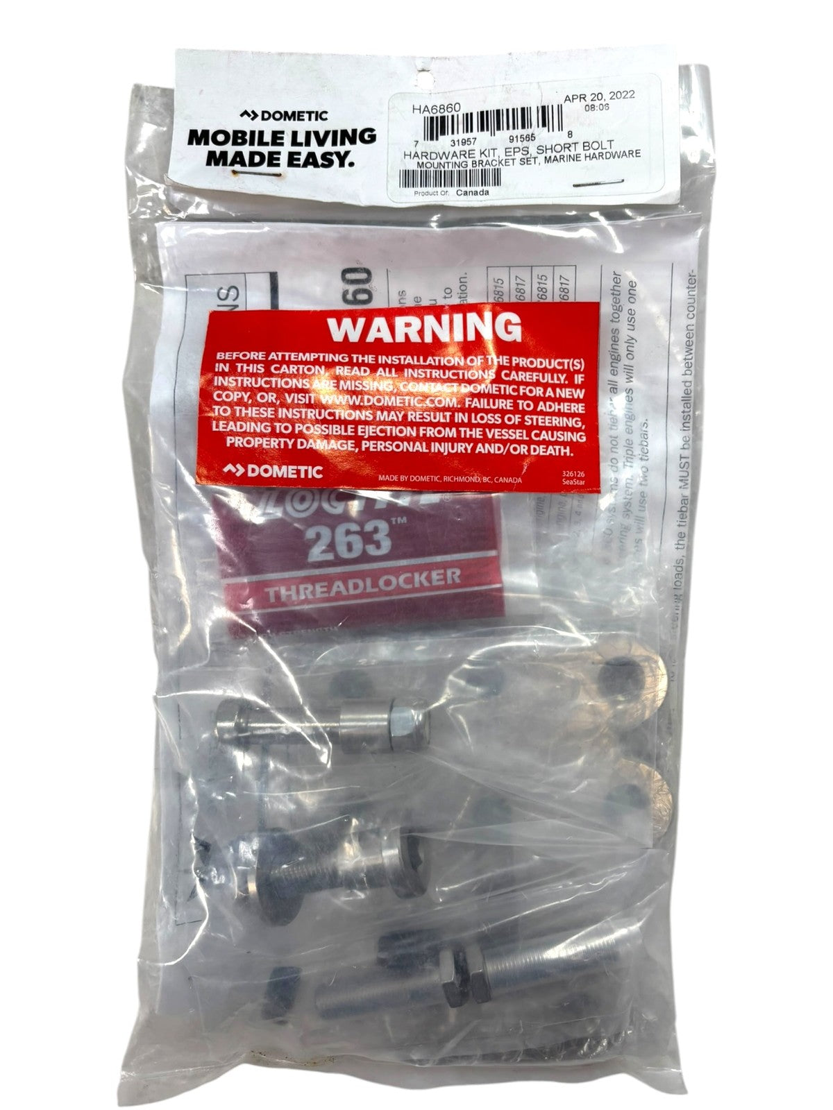 Dometic Ha6860, Eps Mounting Plate Hardware Kit, New, Oem
