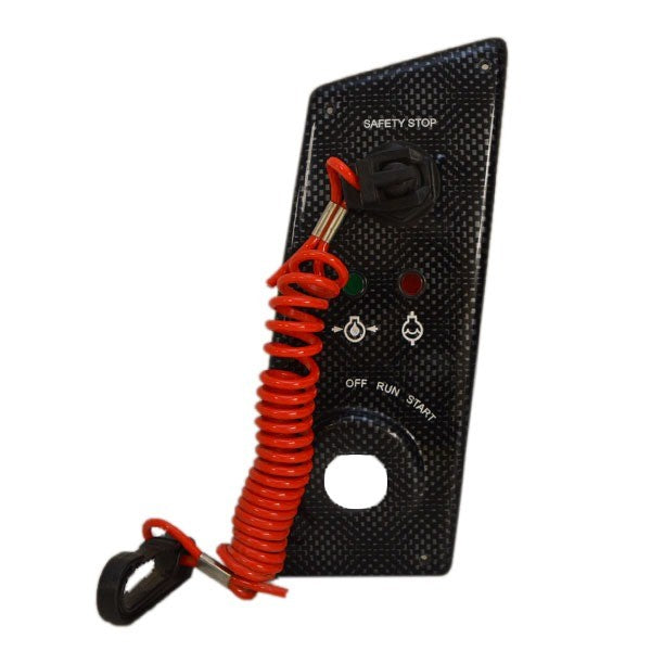 Lund Boat Ignition Switch Panel 2022452 Black Checkered W/ Lanyard by Lund