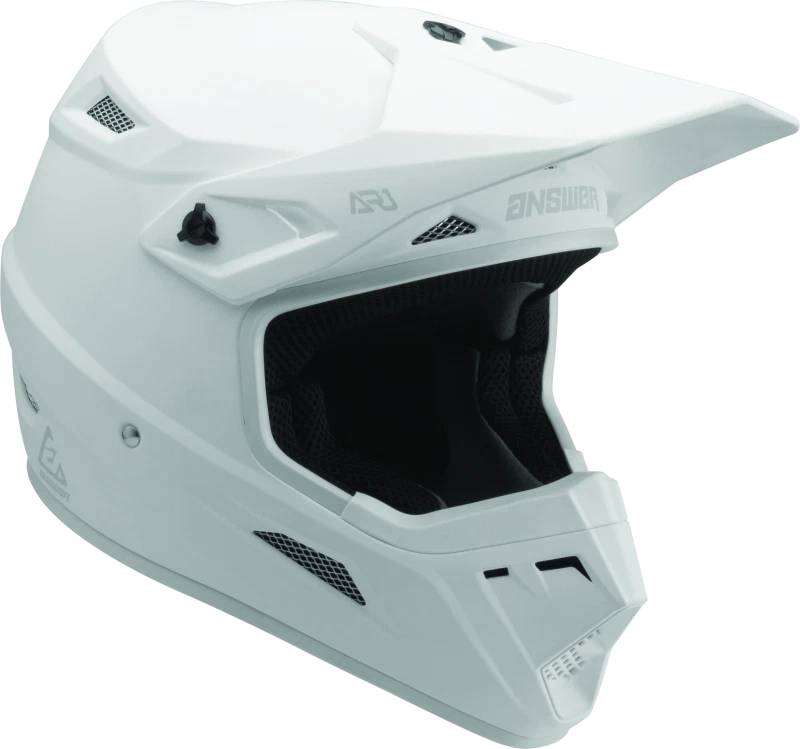 Answer Ar1 Solid Helmet White Youth Medium With D.o.t. & Ece Safety