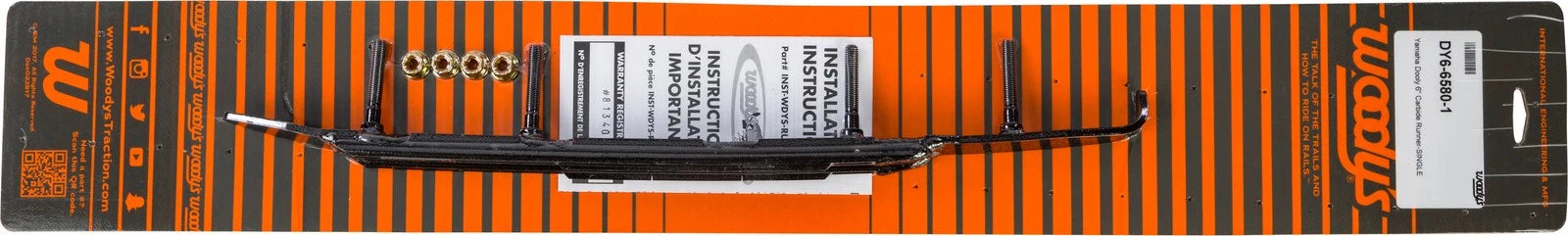 Woodys Dooly 6" Carbide Runner – Fits Yamaha Apex & Rs Vector