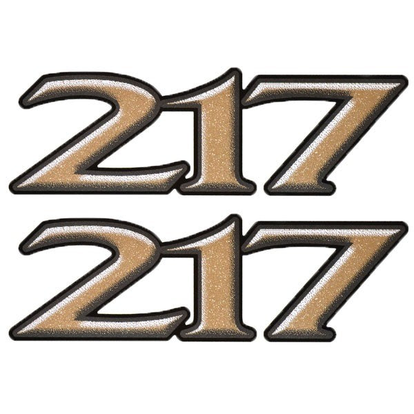 Seaswirl Boat Decals 8624-0431-DECALLR-20 Gold Black White (Pair) by Seaswirl