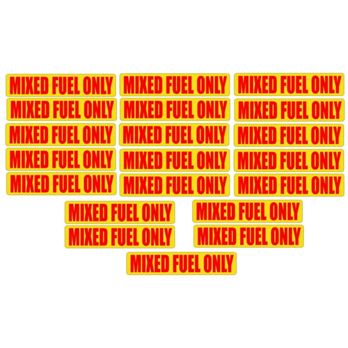 20pack Mixed Fuel Only Vinyl Stickers Decals for Gas Oil 2-Stroke Can Labels