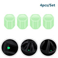 Fluorescent Green Tire Valve Cap Set