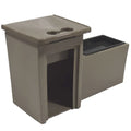 Pontoon Boat Storage Console | Tan 44 X 17 X 28 W/ Sliding Table Top