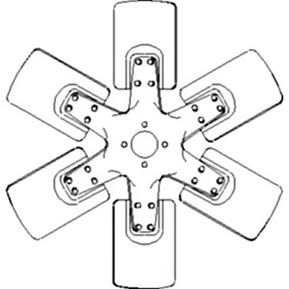 530177m1 New 6 Blade Fan Fits Massey Ferguson 1085 285 1.625" Pilot