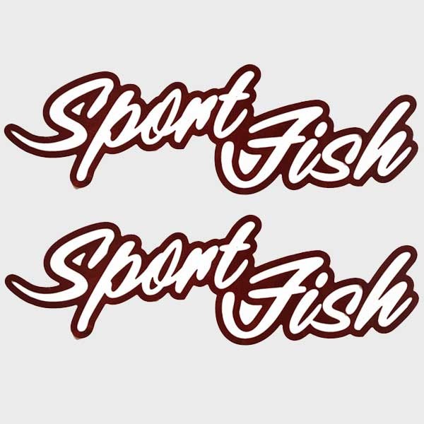 Tracker Boat Decal Sport Fish Burgundy by Tracker