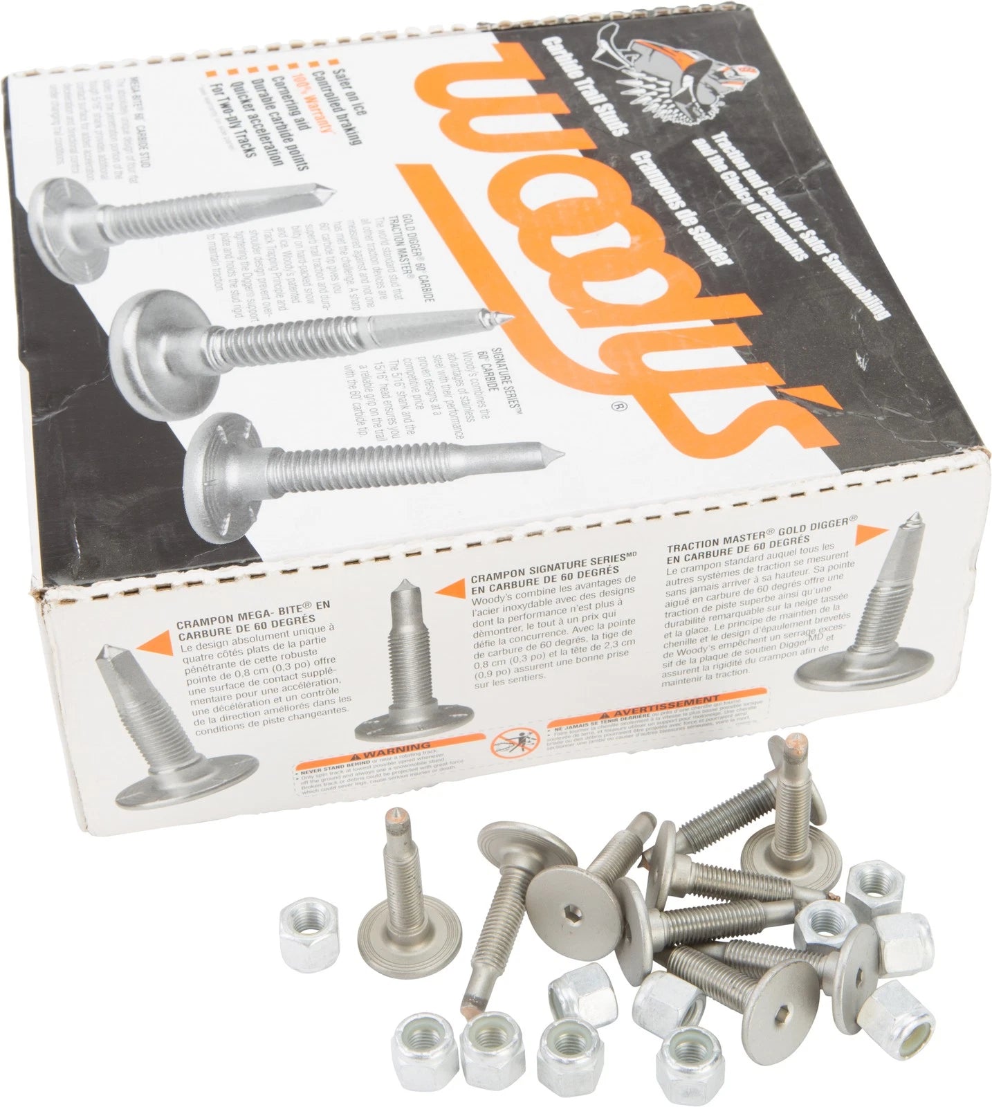 Woodys Signature Series Stainless Steel Snow Track Studs 1.325" For