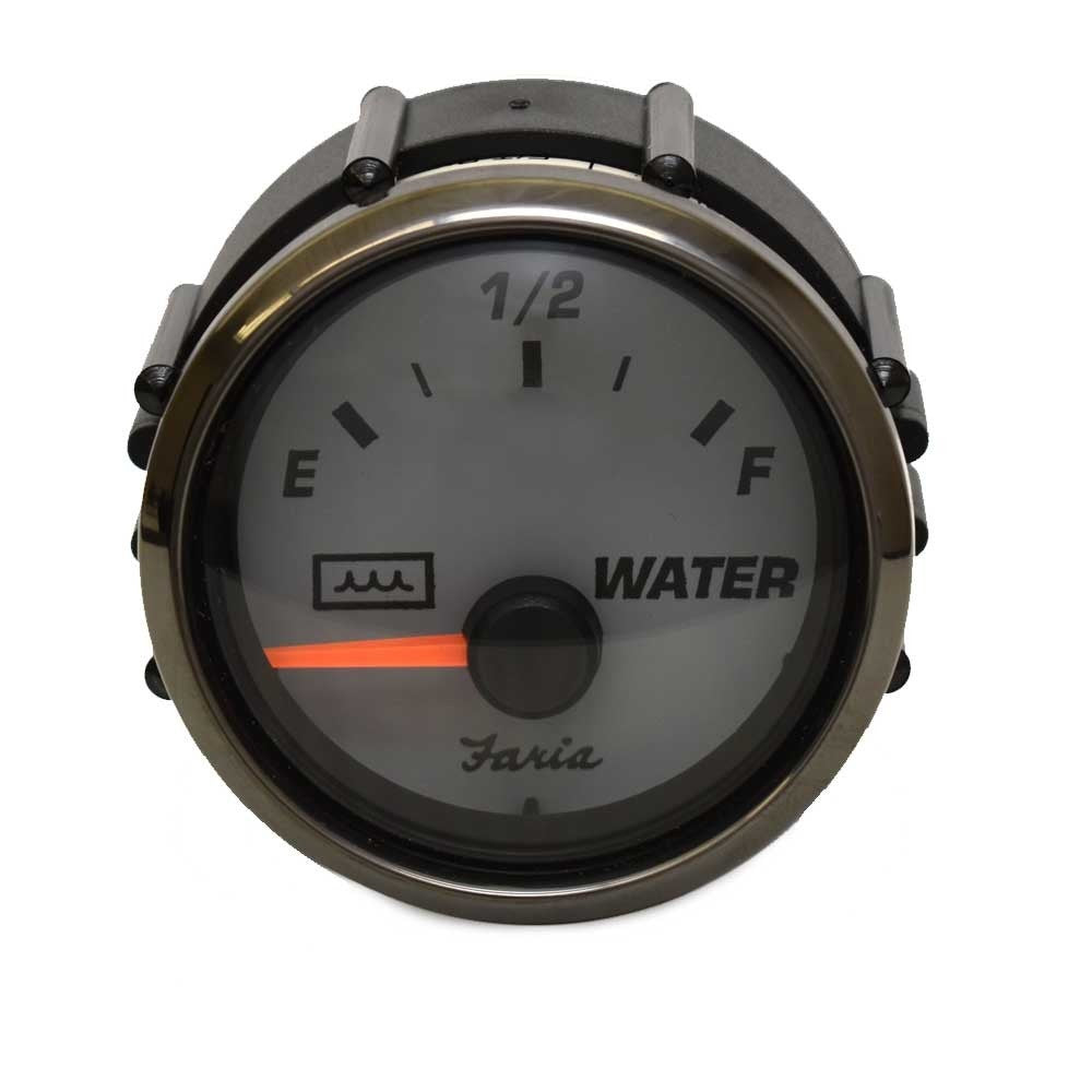 Faria Boat Water Level Gauge Pewter Gray 2 Inch by Faria