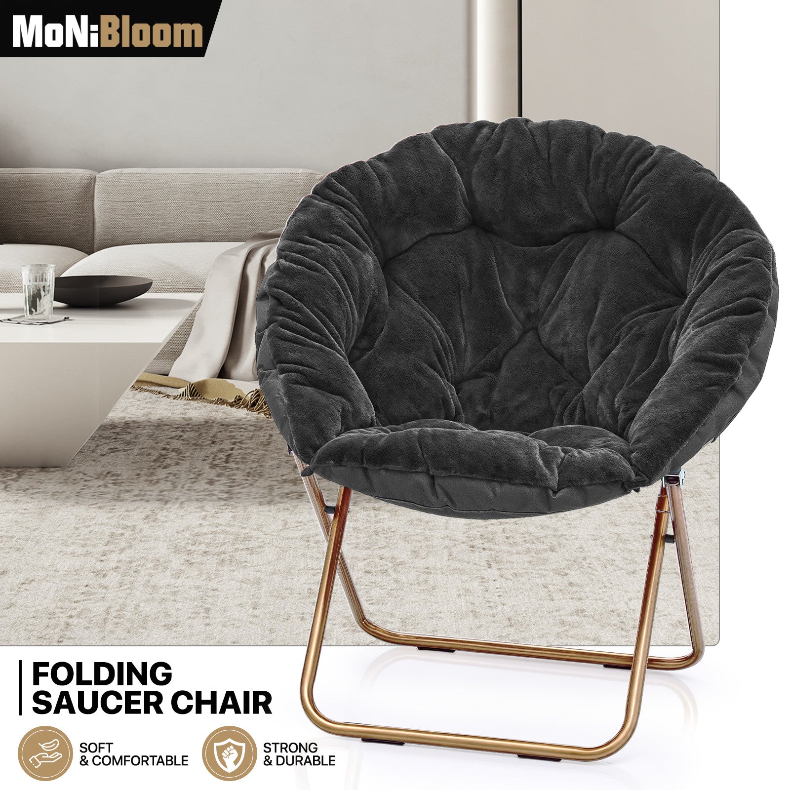 Faux Fur Accent Chair for Cozy Seating