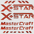 Raised Decals Kit MasterCraft X Star Viper Red by MasterCraft