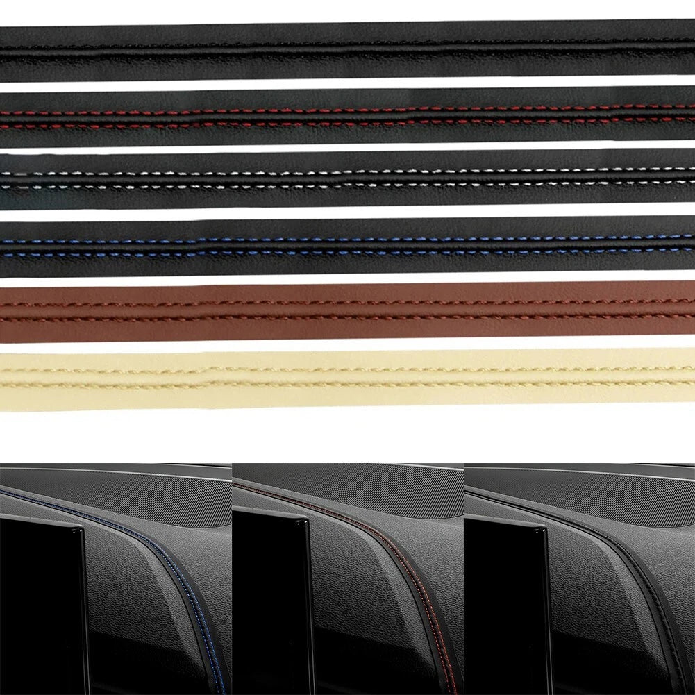 Pu-leather Car Molding Trim Strip Door Decorative Diy Flexible For