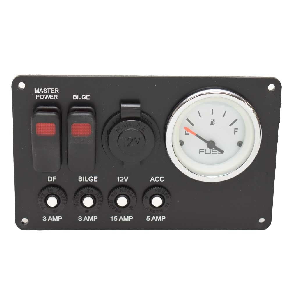 Lund Boat Gauge Switch Panel Black 6 1/2 x 4 Inch by Lund