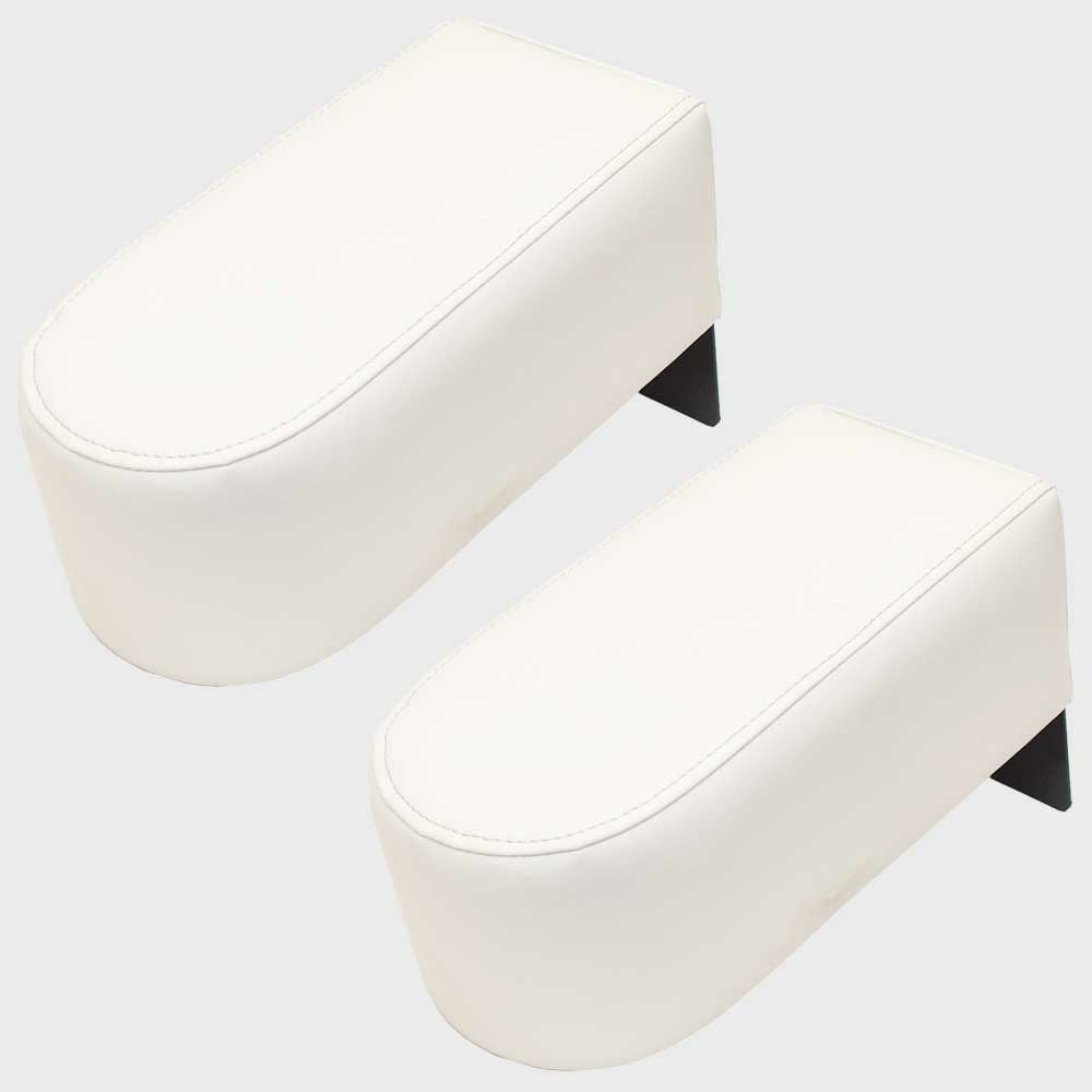 Boat Moveable Armrests White Vinyl Foam Padding