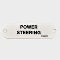 Carver Power Steering Label 2 3/4 Inch White by Carver