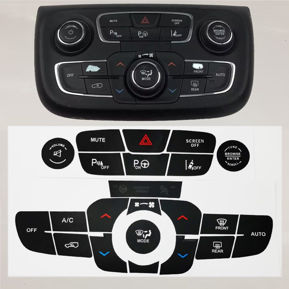 AC Button Decal Vinyl Material