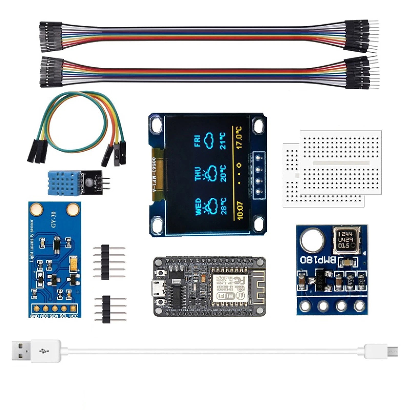 Esp8266 Weather Station Kit Temperature Humidity Lcd Display