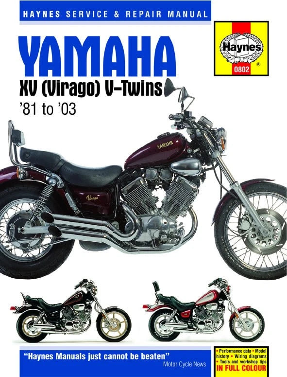 Haynes Workshop Manual For Yamaha Xv 535 S, Dx Virago 1994-2003 (0535
