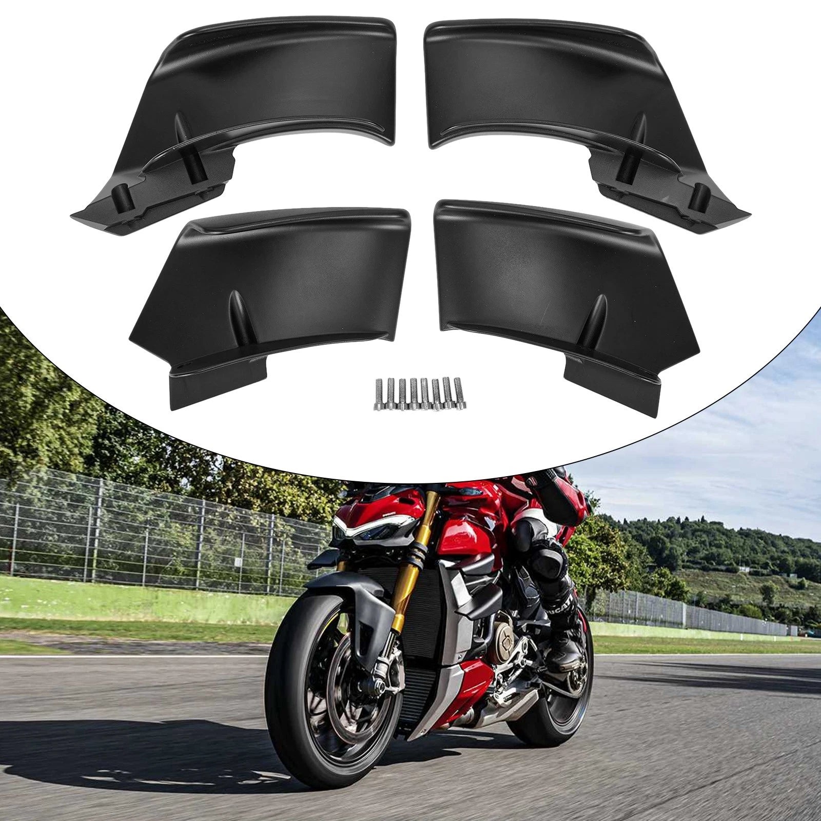 Black Replace Install Spoiler Fxed Winglets Wings | Hook & Hull Co