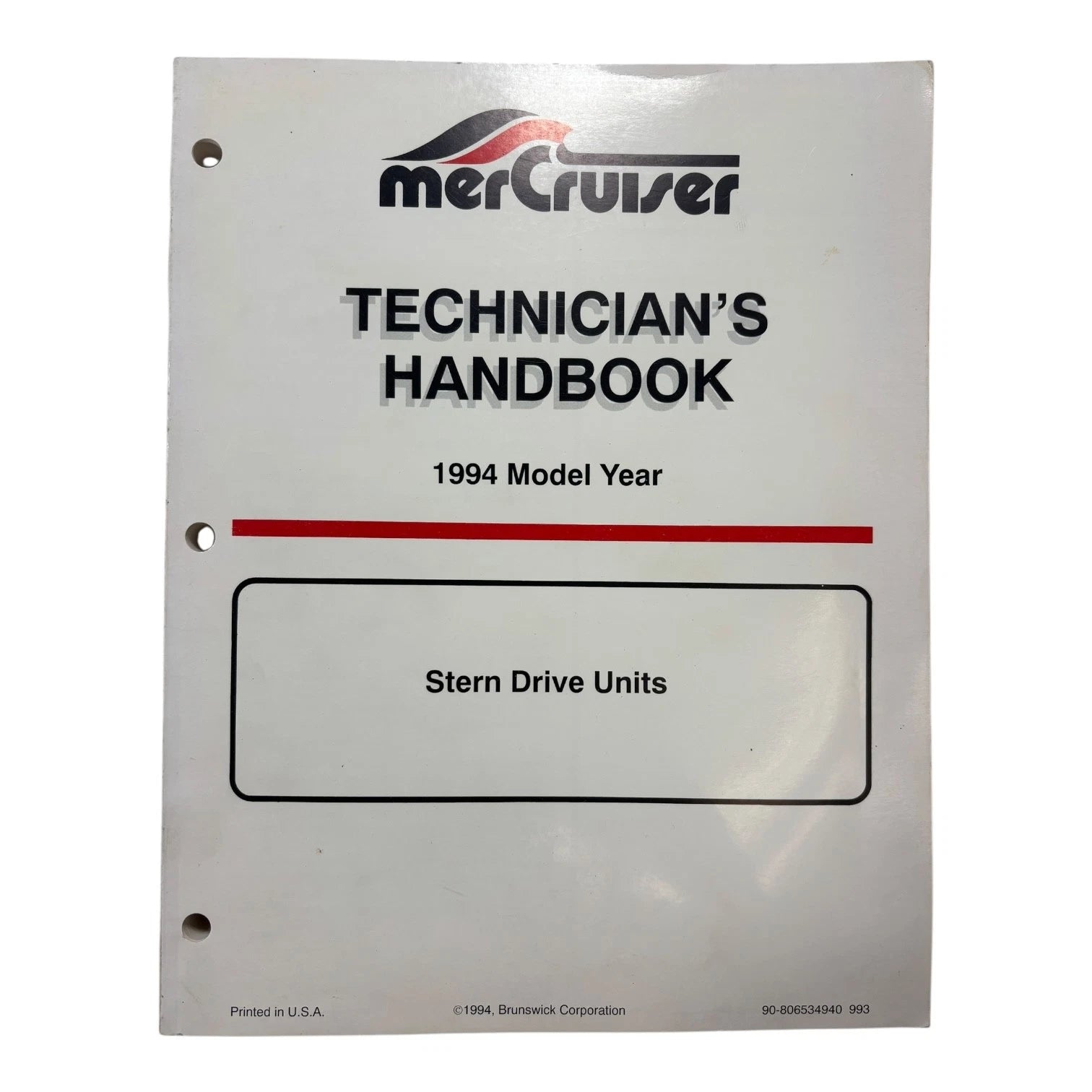 Mercruiser 90-806534940, Stern Drive Units Technician's Handbook