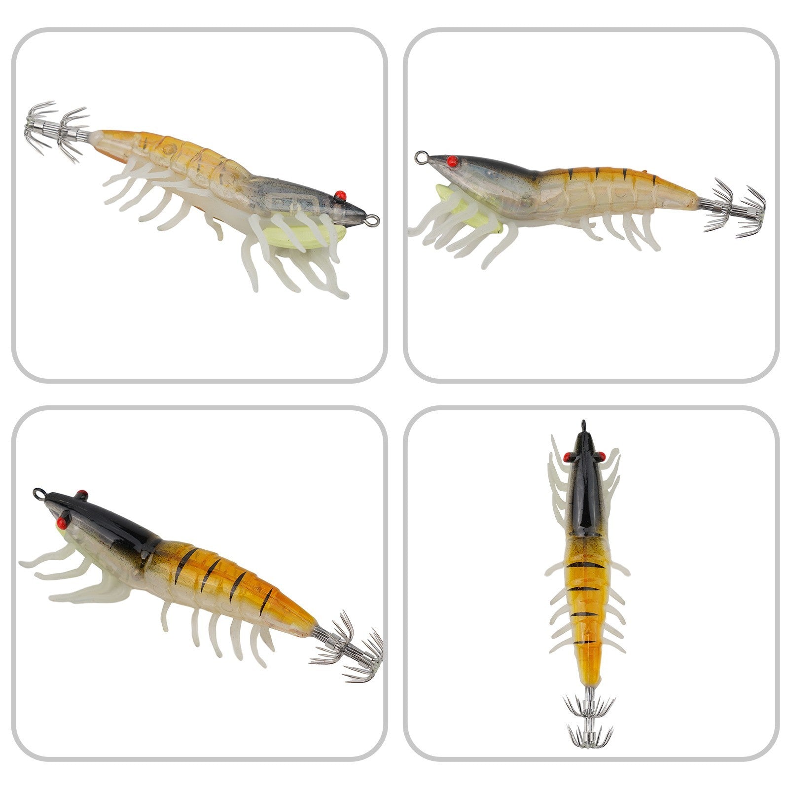 Metal Plastic Squid Bait 3D Eyes