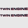 Yamaha Boat Decal Sticker F1t-u417t-60 | Twin Engine Black Red (Pair)