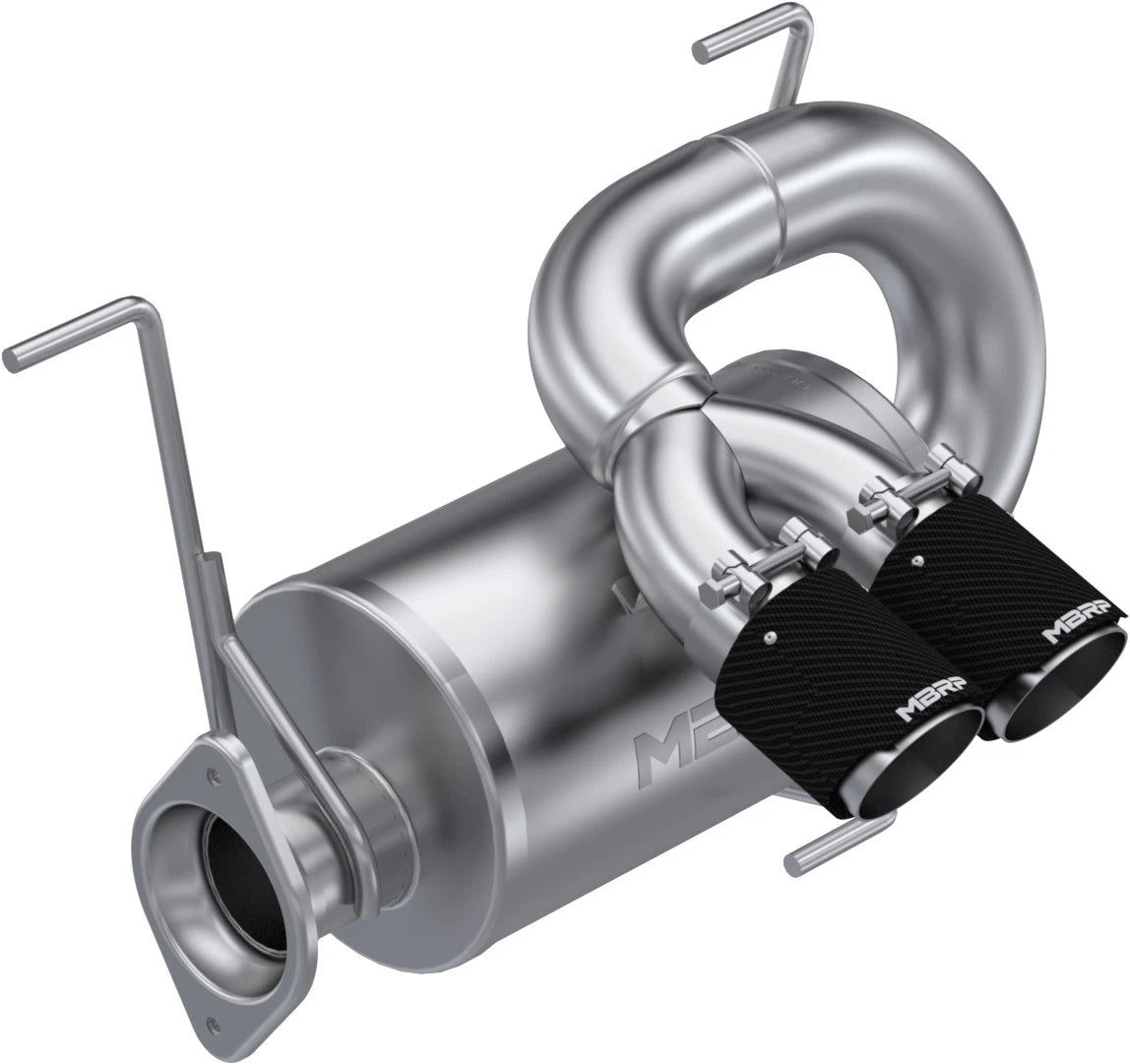 Mbrp Dual Slip-on Center Out Muffler With Performance Cf Tip For