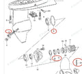 Lower Unit Oil Seal Kit for Suzuki 2-Stroke 4/5HP Models