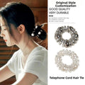 Women's Pearl Telephone Wire Scrunchie