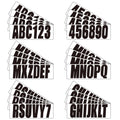Custom Boat Registration Numbers Black Decal Sticker Set A-Z & 0-9