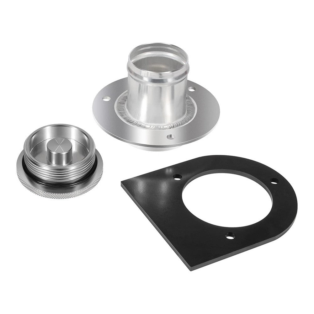 Aluminum Fuel Tank Filler Neck Gas Cap And Steel Weld On Bracket For